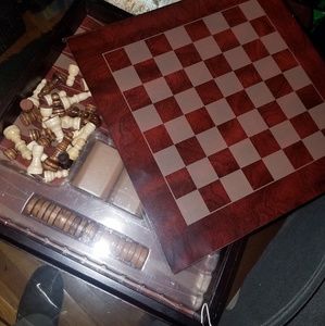 Combination Chess, Checkers, Backgammon set...